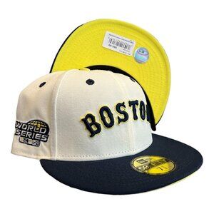 New Era Boston Red Sox 2 Tone 59FIFTY Fitted Hat Cap 04 World Series Patch